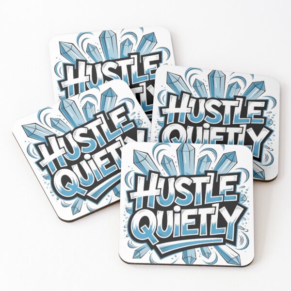 Item preview, Hustle Quietly Minimal Typography designed and sold by NewUSShop.