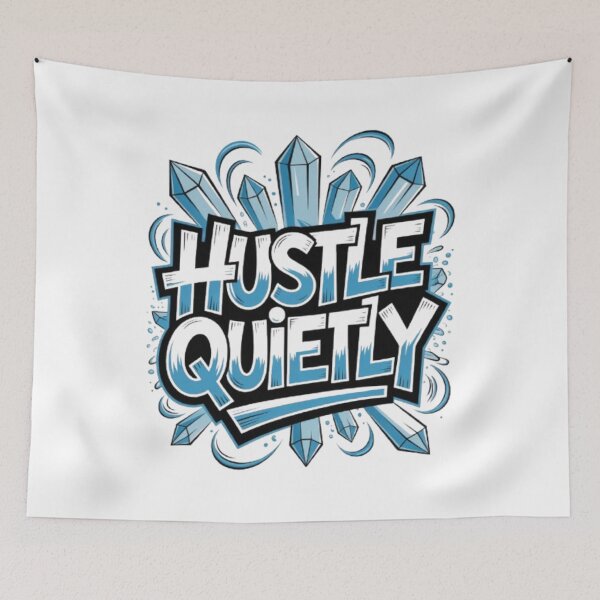 Item preview, Tipografía minimalista Hustle Quietly designed and sold by NewUSShop.