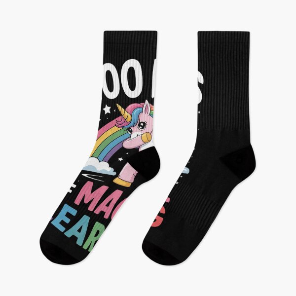 Item preview, 100 Days of Magical Learning Flossing Unicorn School designed and sold by traceydowns.