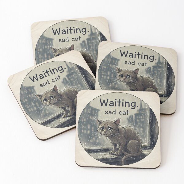 Item preview, Waiting in the Rain Cat Sketch designed and sold by VisualRotaStudio .