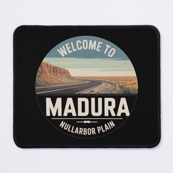Item preview, Welcome to Madura — Nullarbor Roadhouse Vintage Travel Sticker designed and sold by Random Designs.