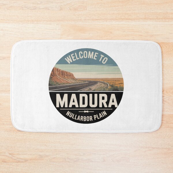 Item preview, Welcome to Madura — Nullarbor Roadhouse Vintage Travel Sticker designed and sold by Random Designs.