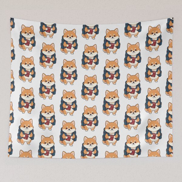 Item preview, Shiba Inu Traveler with Backpack and Passport designed and sold by Fikuall.