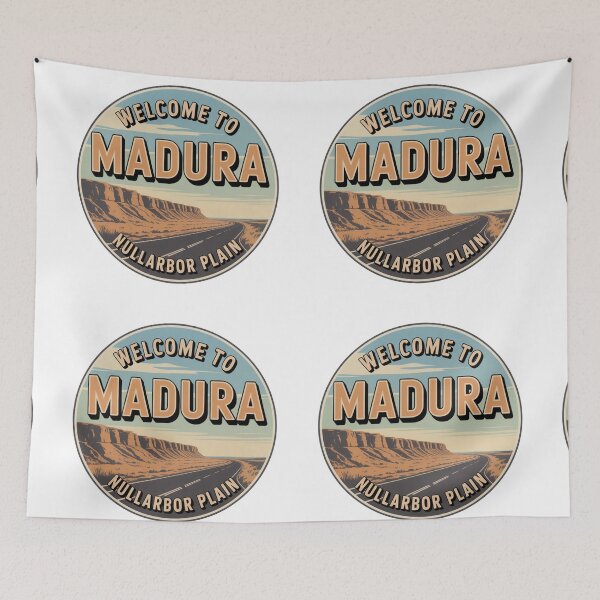 Item preview, Madura — Nullarbor Roadhouse Vintage Travel Sticker designed and sold by Random Designs.