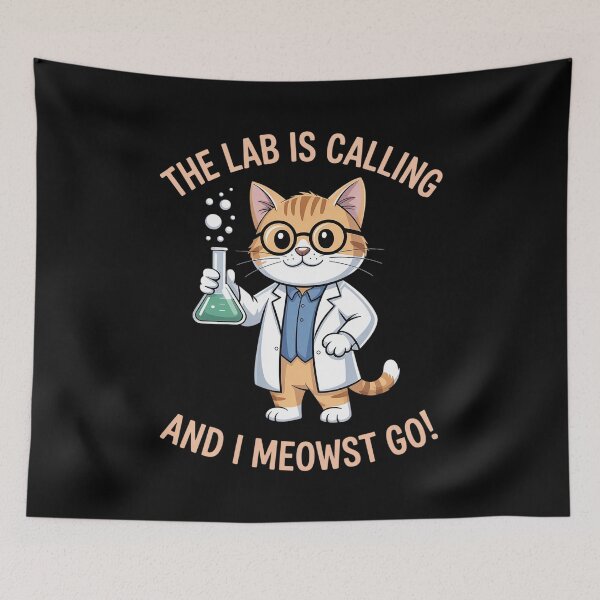 Item preview, Girls Lab Calling Science Funny Lab Cat Laboratory Chemistry designed and sold by KonopikaaArt.