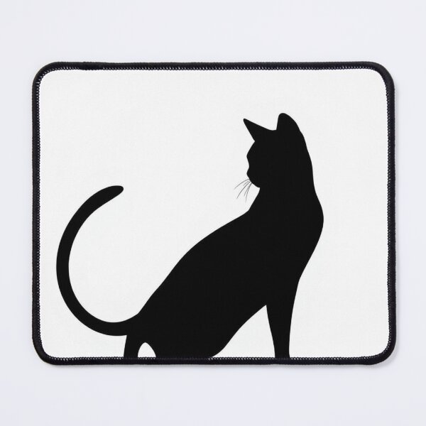 Item preview, Minimalist Black Cat Silhouette Sitting Profile designed and sold by EllDAV777.