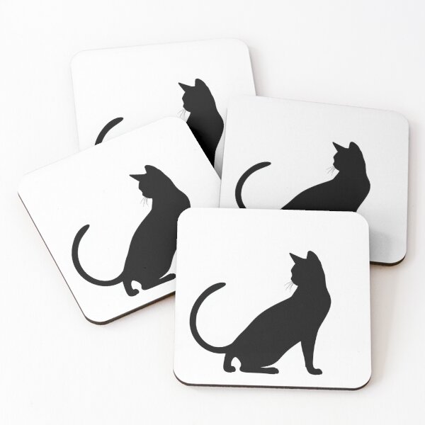 Item preview, Minimalist Black Cat Silhouette Sitting Profile designed and sold by EllDAV777.