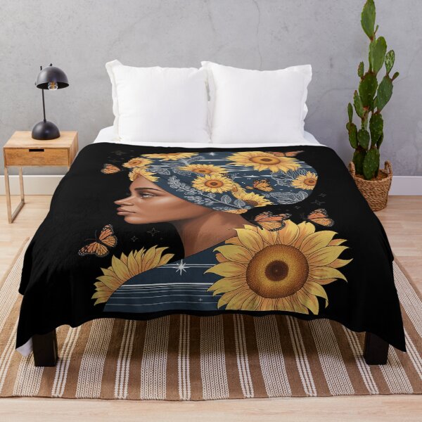 Item preview, Womens Sunflower Black Girl Queen Black History Month designed and sold by traceydowns.