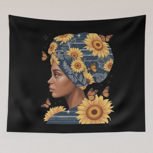 Item preview, Womens Sunflower Black Girl Queen Black History Month designed and sold by traceydowns.