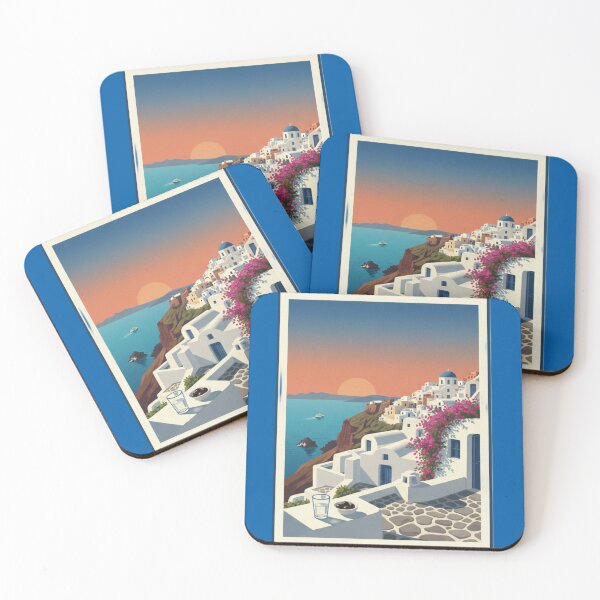 Item preview, Santorini Cliffside Siesta | The Cycladic Dream designed and sold by Fallen Ink.