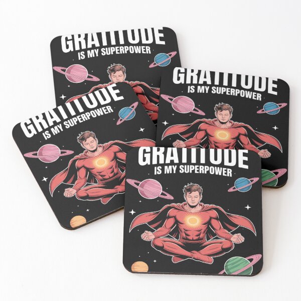 Item preview, Gratitude Superpower Mindful Hero Inspiration designed and sold by Libbysharts.