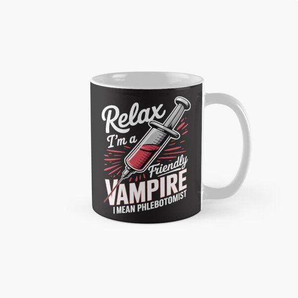 Item preview, Funny Phlebotomist Blood Technician Nurse Friendly Vampire designed and sold by Dolostope.