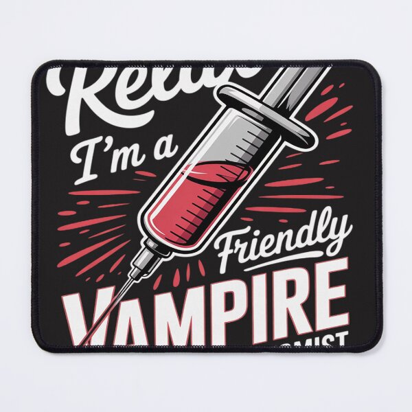 Item preview, Funny Phlebotomist Blood Technician Nurse Friendly Vampire designed and sold by Dolostope.