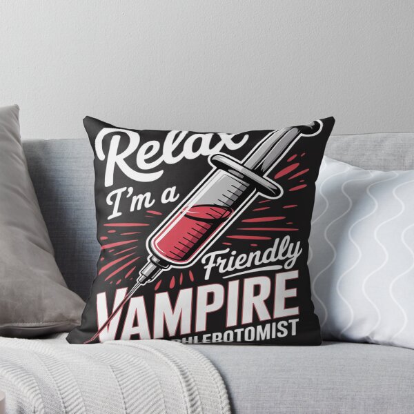 Item preview, Funny Phlebotomist Blood Technician Nurse Friendly Vampire designed and sold by Dolostope.