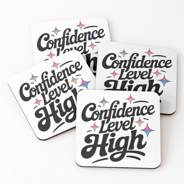 Item preview, Confidence Level High Statement Typography designed and sold by NewUSShop.