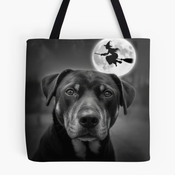 Item preview, Funny Rottweiler Selfie Full Moon Flying Witch Halloween Dog designed and sold by Dolostope.