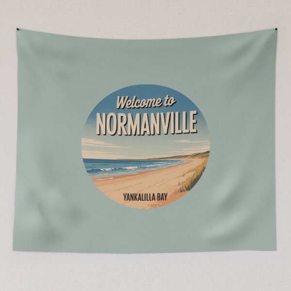 Item preview, Normanville — Yankalilla Bay Vintage Travel Sticker designed and sold by Random Designs.