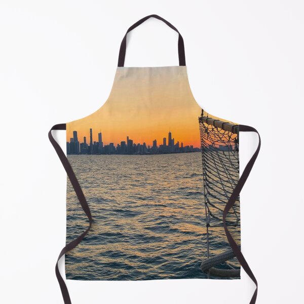 Item preview, Chicago Skyline Sailing Lake Michigan designed and sold by MiddleJourney.