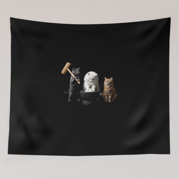 Item preview, Funny Cat Pounding Rice Cakes Japanese  designed and sold by SWEET-TINAPAY.