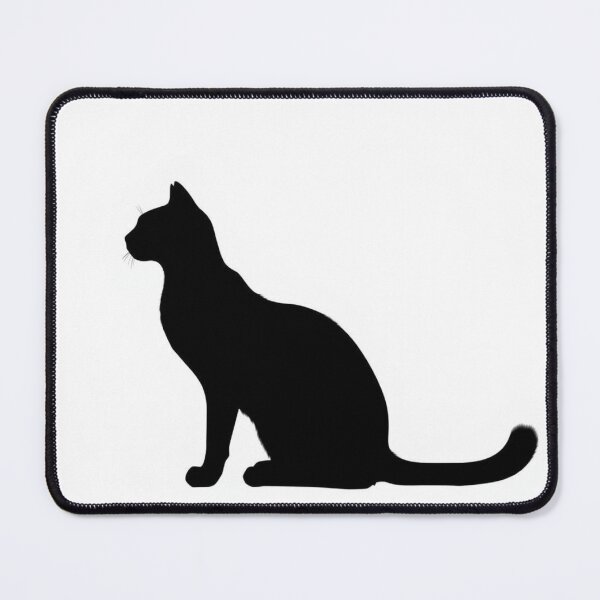 Item preview, Minimalist Black Cat Silhouette - Sitting Kitty Outline designed and sold by EllDAV777.