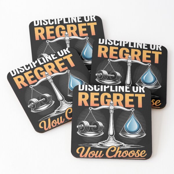 Item preview, Gym Weightlifting Motivation Discipline or Regret designed and sold by Libbysharts.