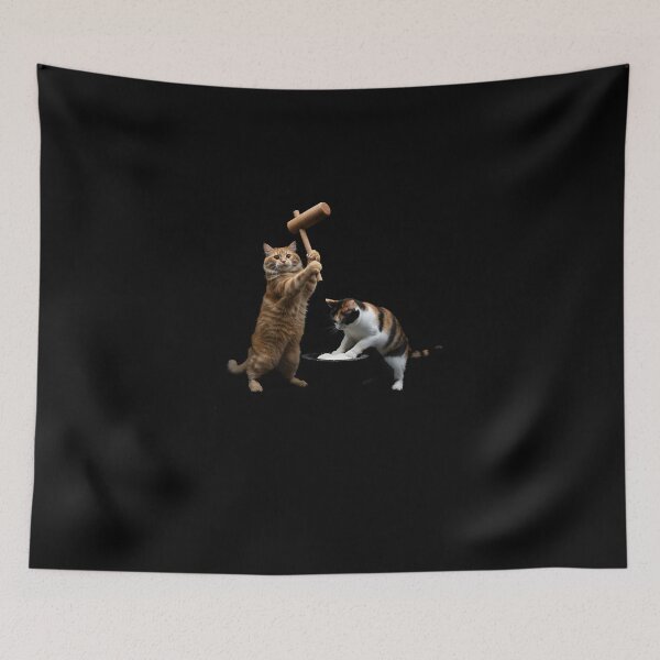 Item preview, Funny Cat Pounding Rice Cakes Japanese designed and sold by SWEET-TINAPAY.