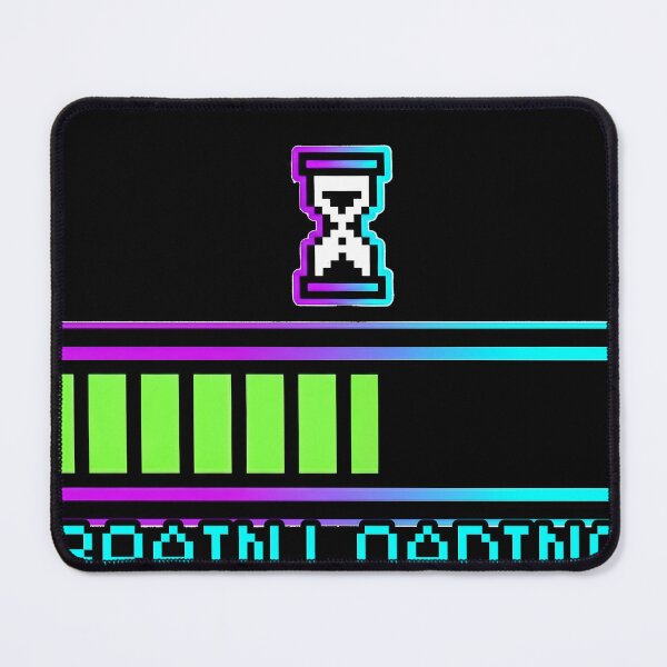 Item preview, Funny Brain Loading Please Wait Retro Pixel Art Sticker designed and sold by ClubChaos.