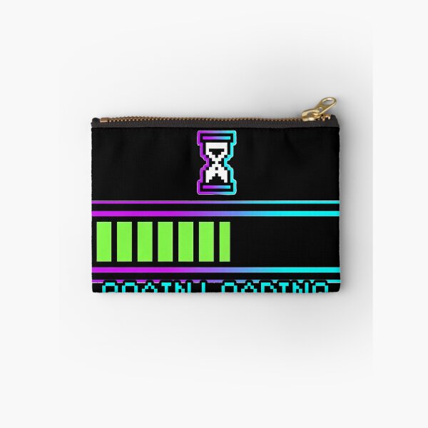 Item preview, Funny Brain Loading Please Wait Retro Pixel Art Sticker designed and sold by ClubChaos.