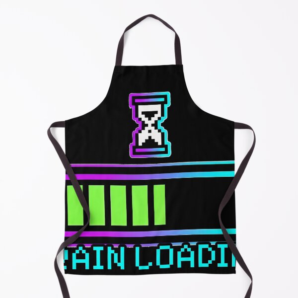Item preview, Funny Brain Loading Please Wait Retro Pixel Art Sticker designed and sold by ClubChaos.