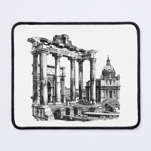 Item preview, Roman Forum Ruins – Classical Architecture Illustration in Black and White designed and sold by inkoutninja.