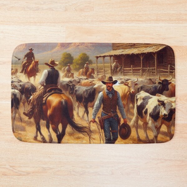 Item preview, Cowboys at Work designed and sold by TinCatOutPost.