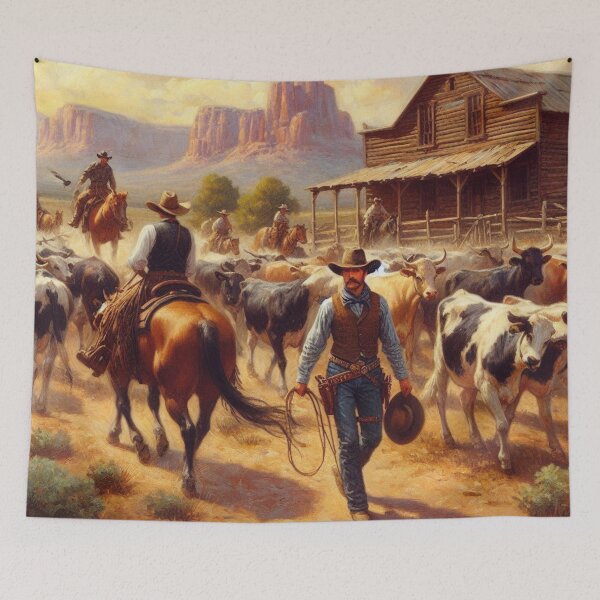 Item preview, Cowboys at Work designed and sold by TinCatOutPost.