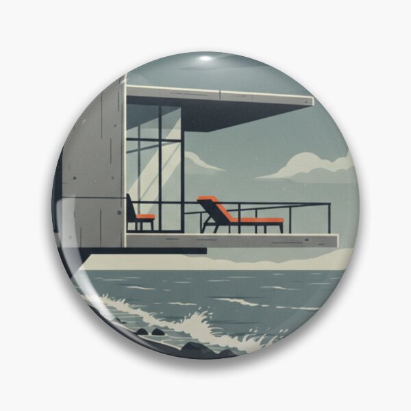 Item preview, Shoreline Siesta | Brutalist Coastal Retreat designed and sold by Fallen Ink.