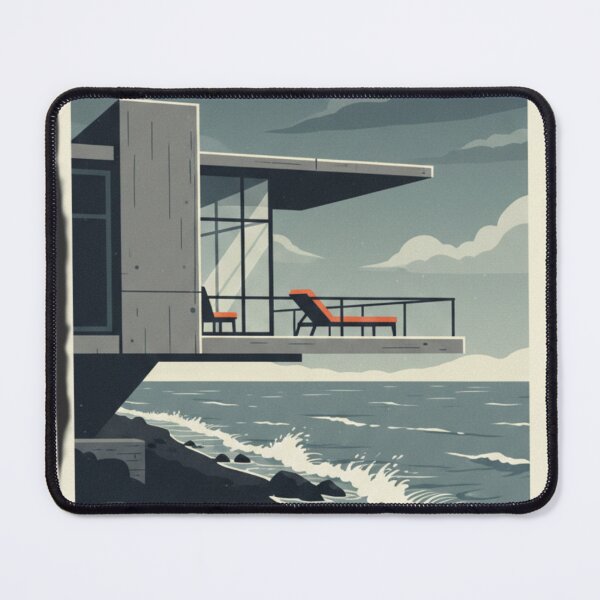 Item preview, Shoreline Siesta | Brutalist Coastal Retreat designed and sold by Fallen Ink.