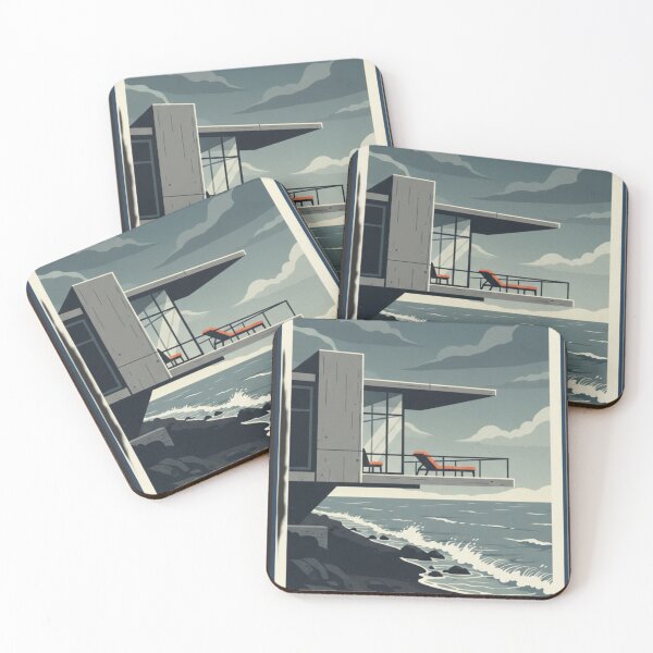 Item preview, Shoreline Siesta | Brutalist Coastal Retreat designed and sold by Fallen Ink.