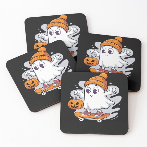 Item preview, Ghost Beanie Halloween Pumpkin Spooky Skatboard Premium designed and sold by trinfhri.