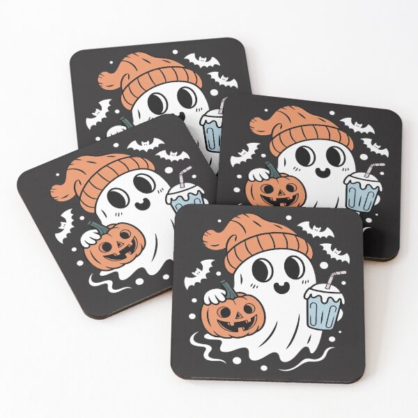 Item preview, Ghost Drinking Iced Coffee Halloween Funny Ghoul Pumpkin designed and sold by trinfhri.