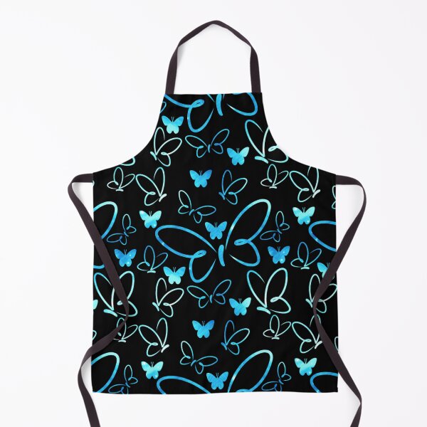 Item preview, Neon Electric Blue Glowing Butterflies Pattern designed and sold by Reminixi.