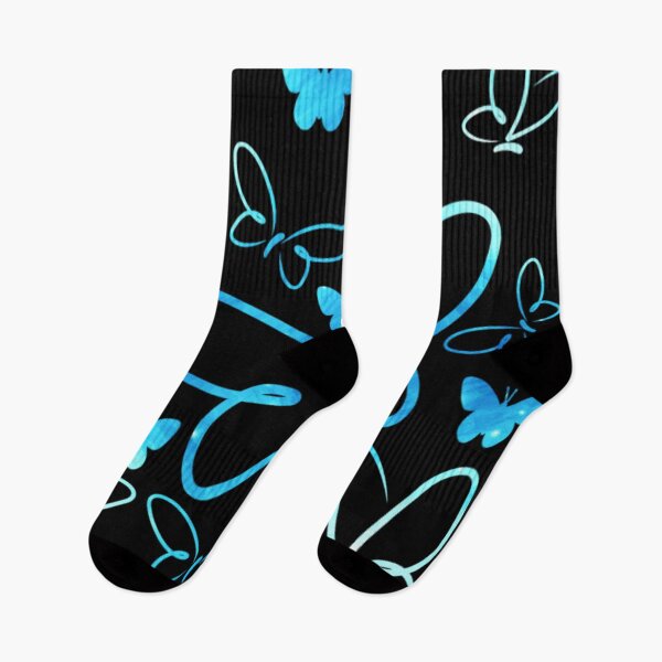 Item preview, Neon Electric Blue Glowing Butterflies Pattern designed and sold by Reminixi.