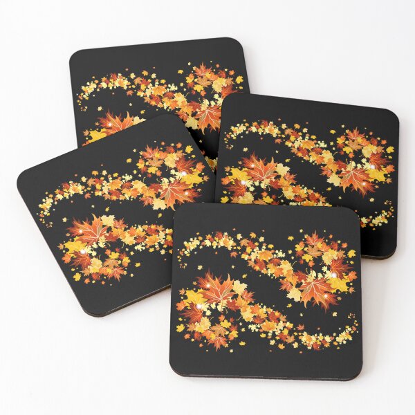 Item preview, Glowing Autumn Maple Leaves Swirl Pattern designed and sold by Reminixi.