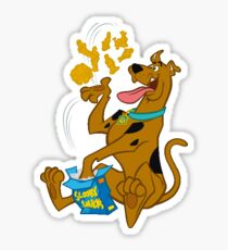 Scooby Doo eating Scooby Snacks (pink) Sticker