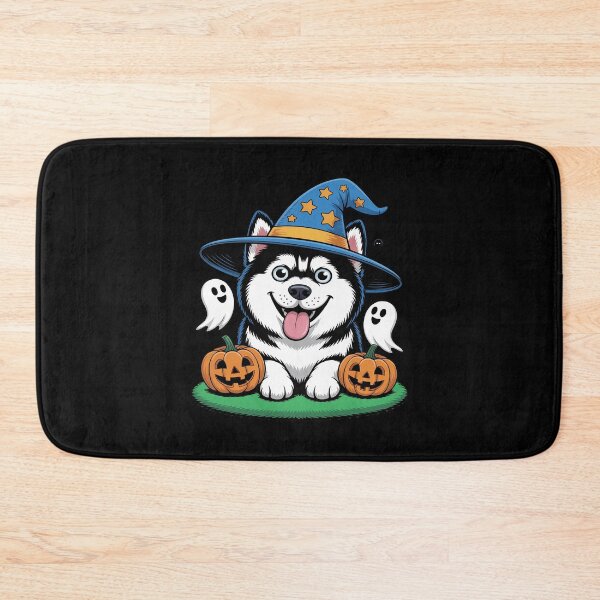 Item preview, Halloween Siberian Husky dog, Cute, Chibi, MangaWitch's hat, designed and sold by Libbysharts.