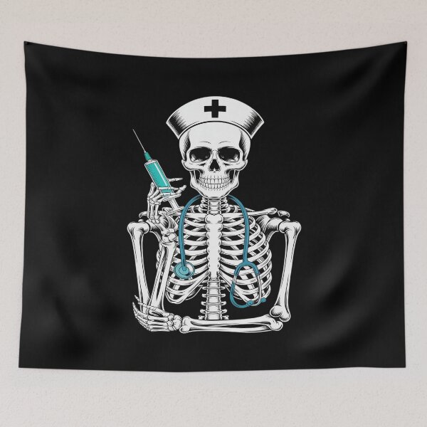 Item preview, Halloween Skeleton ER Nurse Funny Nursing Student Spooky RN designed and sold by Libbysharts.