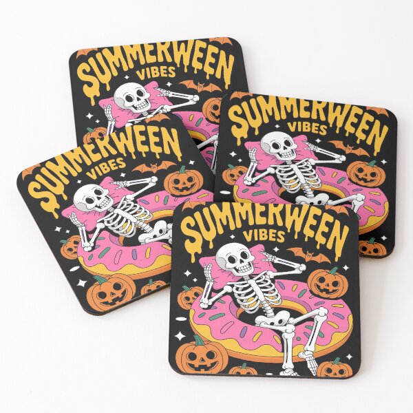 Item preview, Halloween Summerween Vibes Skeleton Pumpkin Float designed and sold by Libbysharts.