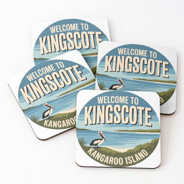 Item preview, Kingscote — Kangaroo Island Vintage Travel Sticker designed and sold by Random Designs.