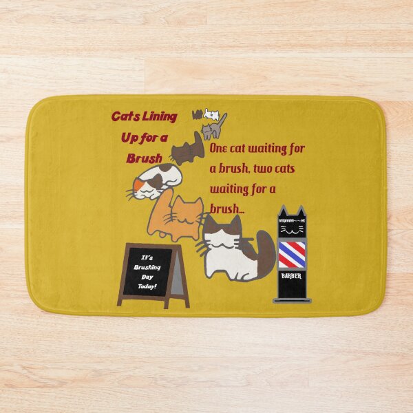 Item preview, BarBar Neko no Hi~~ge Jirushi – Brushing Day Cats (Color) designed and sold by nanaronnicoron.
