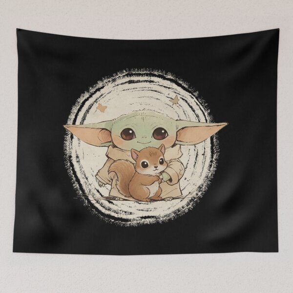 Item preview, BABY YODA WITH SQUIRREL designed and sold by LIS AND MELIVERSO.