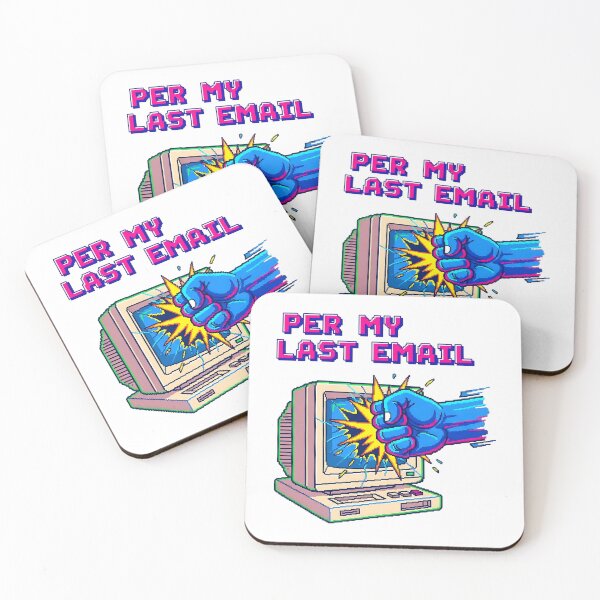 Item preview, "Per My Last Email" Retro Tech Pixel Art designed and sold by Brendan Arthur Ring.