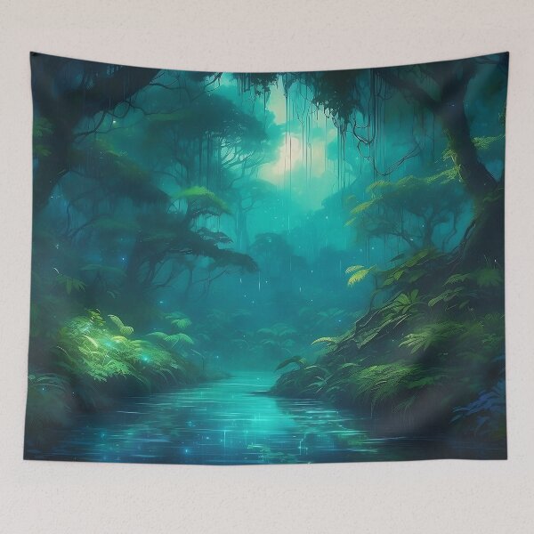 Item preview, Bioluminescent Forest – Neon Nature designed and sold by Glitchart66.