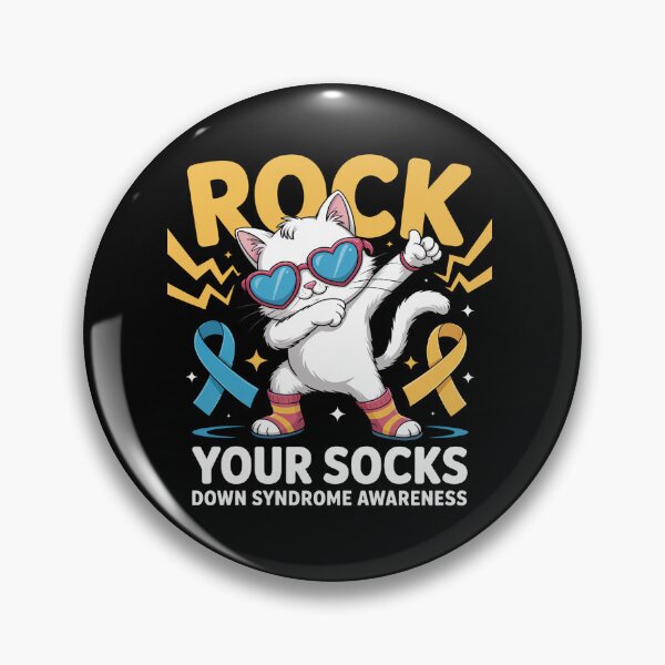 Item preview, Rock Your Socks Down Syndrome Awareness Day Cat Funny WDSD designed and sold by Catharsiscath.